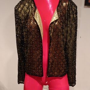 Stenay Vintage Black and Gold Women's Jacket